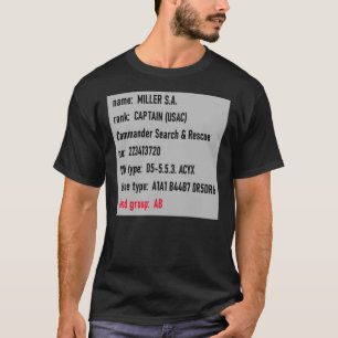 Capt Miller crew IDVitals (Event Horizon) Essentia T-shirt