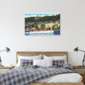 Capt. Palmers Lake Ride Stroller IV Boat Scene Canvas Afdruk (Insitu (Slaapkamer))