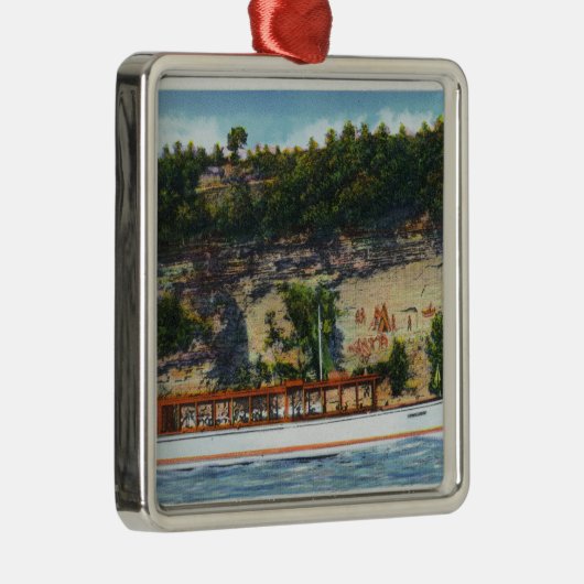 Capt. Palmers Lake Ride Stroller IV Boat Scene Metalen Ornament (Rechts)