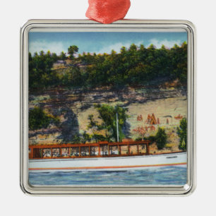 Capt. Palmers Lake Ride Stroller IV Boat Scene Metalen Ornament