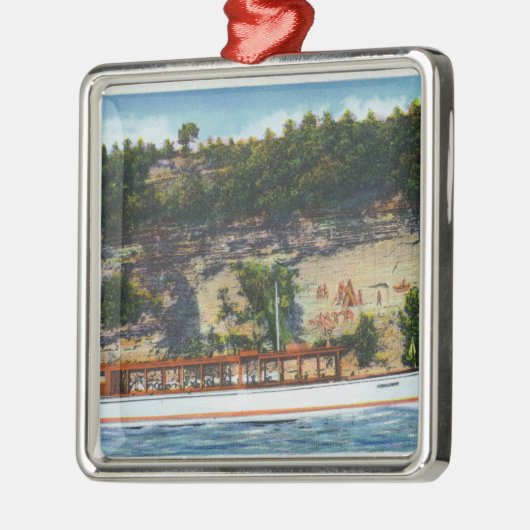 Capt. Palmers Lake Ride Stroller IV Boat Scene Metalen Ornament (Links)