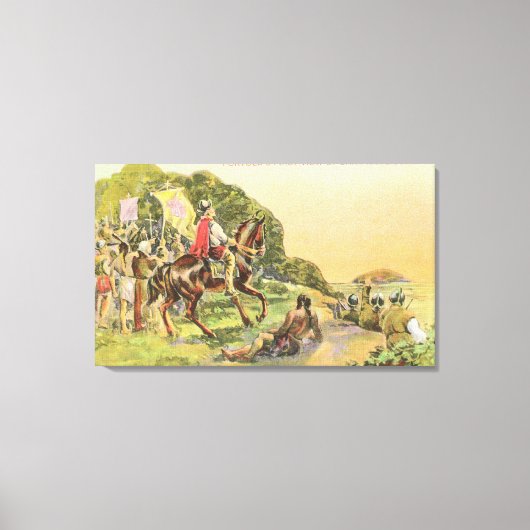 Capt. Portola's eerste Uitzicht Canvas Afdruk (Voorkant)