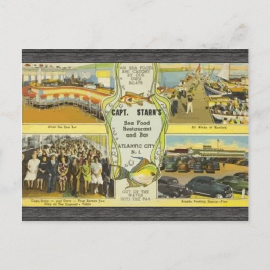 Capt. Starn's restaurant en Bar Atlantic City, VI Briefkaart (Voorkant)