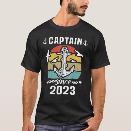 Captain 2023 Boat Driving Licence Motorboat Sailin T-shirt (Voorkant)