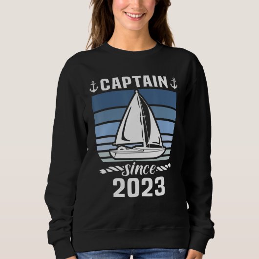 Captain 2023 Boat Driving Licence Motorboat Sailin Trui (Voorkant)