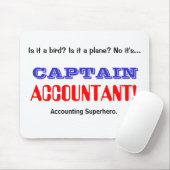 Captain Accountant Accounting Superhero Muismat (Met muis)