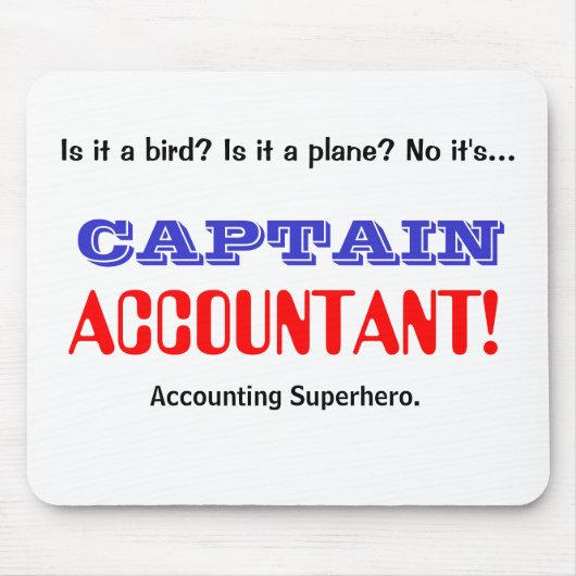 Captain Accountant Accounting Superhero Muismat (Voorkant)