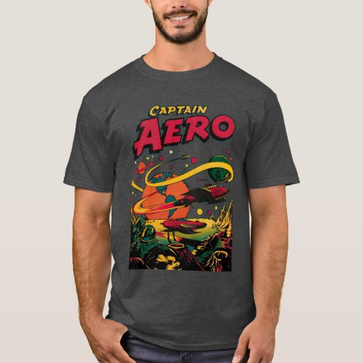 CAPTAIN AERO Cool  Pulp Magazine T-Shirt (Voorkant)