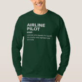 Captain Airline Pilot - Grappige definitie T-shirt (Voorkant)