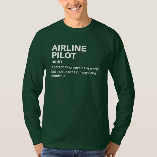 Captain Airline Pilot - Grappige definitie T-shirt (Voorkant)