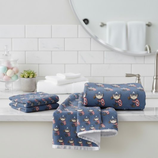 Captain America Badhanddoek Set Bad Handdoek