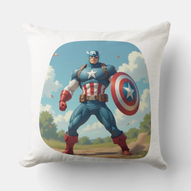 Captain America Worpkussen Kussen (Voorkant)