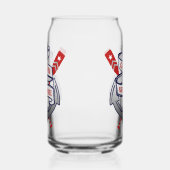 Captain Anchor nautische riemen gepersonaliseerde Blikvorm Glas (Links)