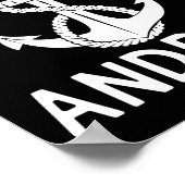 Captain Andrew Boating Boat Yacht Ship Anchor  Poster (Hoek)