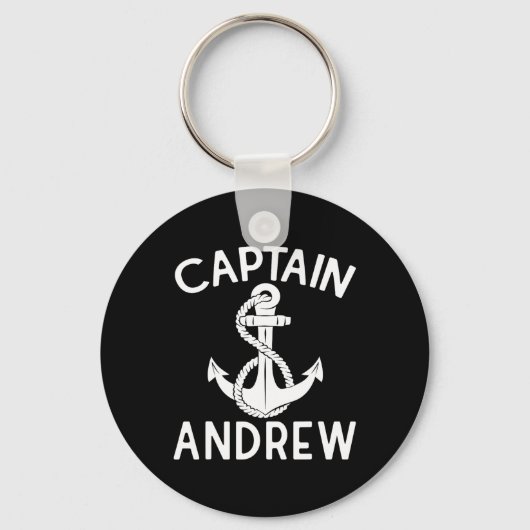 Captain Andrew Boating Boat Yacht Ship Anchor  Sleutelhanger (Voorkant)