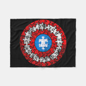 Captain Autisme Superheld - Autisme Bewustzijn Fleece Deken (Voorkant (Horizontaal))