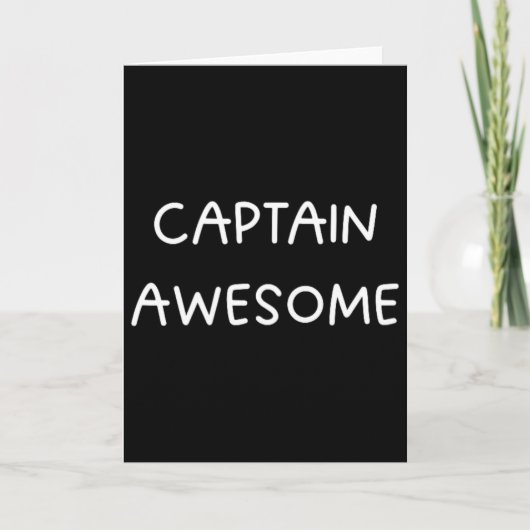 Captain Awesome Grappige Vaarboot Kapitein Kaart (Voorkant)