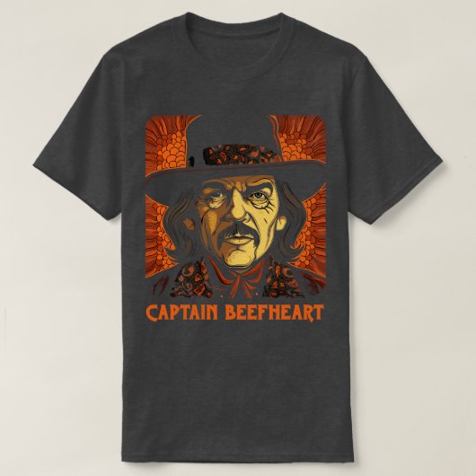 Captain Beefheart Retro Originele Fan Art T-shirt (Design voorkant)