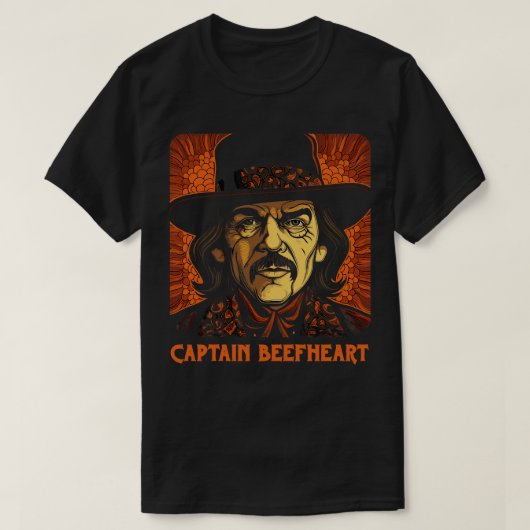Captain Beefheart Retro Originele Fan Art T-shirt (Design voorkant)