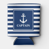 Captain Blue Stripes Anker Blikjeskoeler (Voorkant)