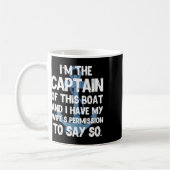 Captain Boater Boating Pontoon Summer Vacation Gif Koffiemok (Links)