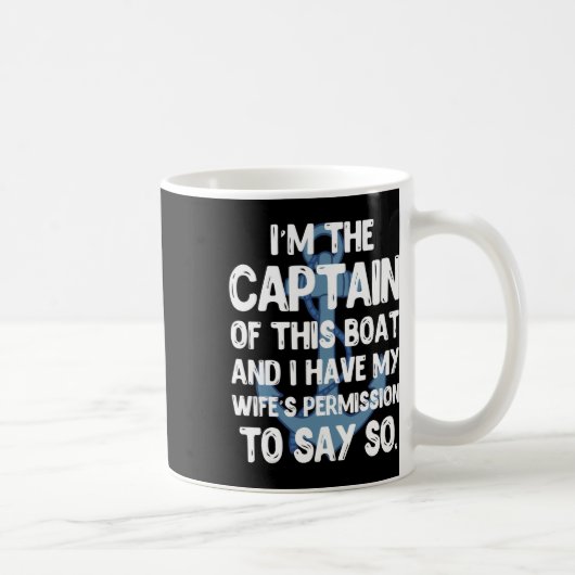 Captain Boater Boating Pontoon Summer Vacation Gif Koffiemok (Rechts)