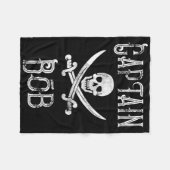 Captain Bob - Vintage Personalized Pirate Boating  Fleece Deken (Voorkant (Horizontaal))