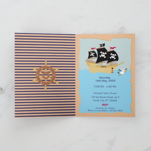 Captain Boy Pirate Ship Verjaardagsfeestje (Binnen)