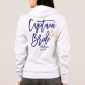 Captain Bride Zeilvaart Bachelorette Feest Hoodie (Achterkant)