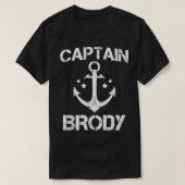 CAPTAIN BRODY Funny Birthday Persoonlijke naam Boa T-shirt (Design voorkant)