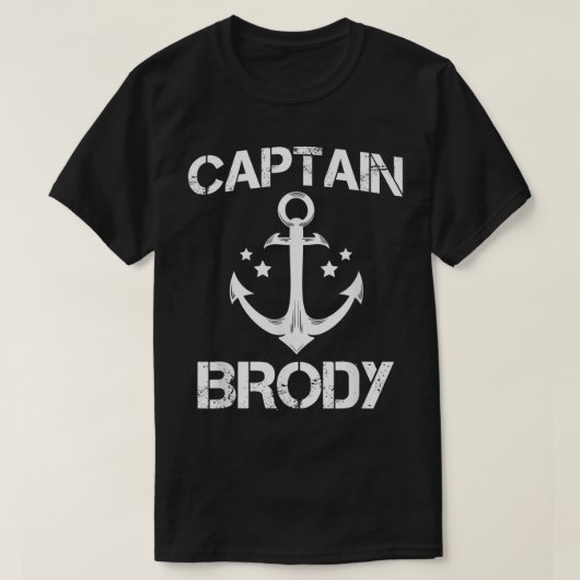 CAPTAIN BRODY Funny Birthday Persoonlijke naam Boa T-shirt (Design voorkant)