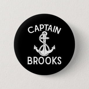 Captain Brooks Vaartuig Jacht Anker Boot Schip  Ronde Button 5,7 Cm