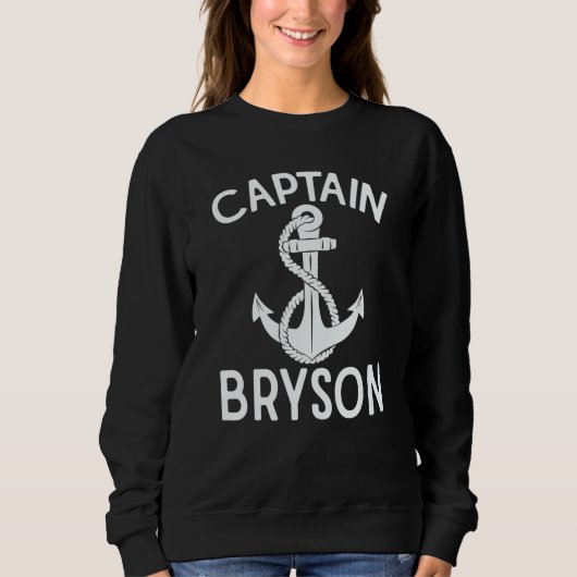 Captain Bryson Anchor Boat Boating Ship Yacht Trui (Voorkant)