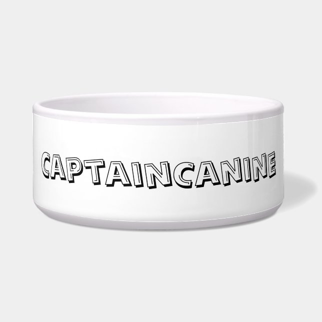 CAPTAIN CANINE DOG BOWL VOERBAKJE (Voorkant)