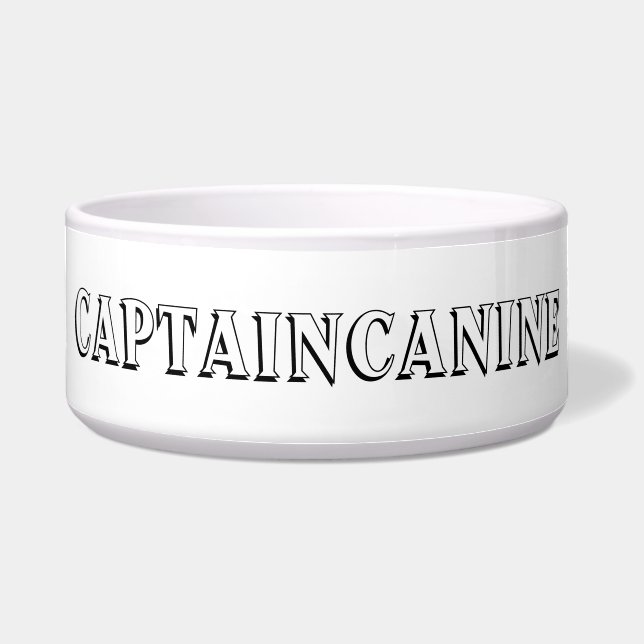 CAPTAIN CANINE DOG BOWL VOERBAKJE (Voorkant)