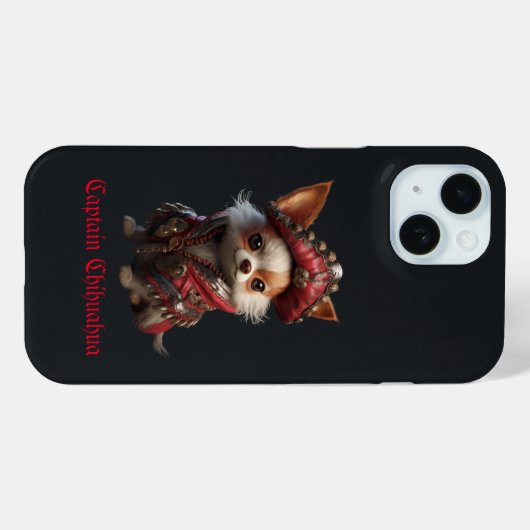 Captain Chihuahua Case-Mate iPhone Case (Achterkant (horizontaal))