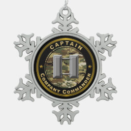Captain Company Commander Tin Sneeuwvlok Ornament