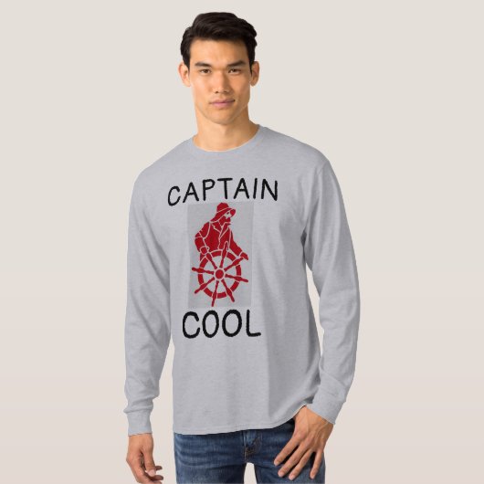 CAPTAIN COOL, MANNEN NAUTISCHE T-Shirts (Voorkant volledig)