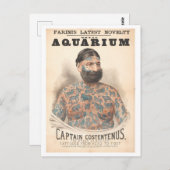 Captain Costentenus getatoeëerd Mannen Vintage Briefkaart (Voorkant / Achterkant)
