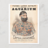 Captain Costentenus getatoeëerd Mannen Vintage Briefkaart (Voorkant)