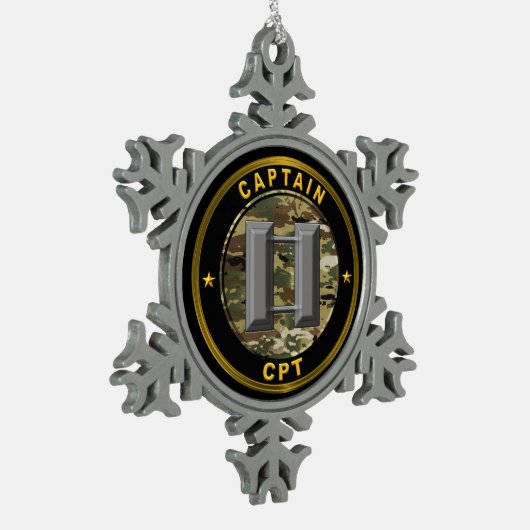 Captain CPT Tin Sneeuwvlok Ornament (Links)