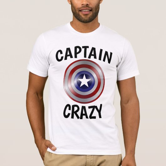 CAPTAIN CRAZY, Grappige Mannen T-shirt (Voorkant)