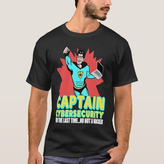 Captain Cybersecurity Cybersecurity Security Hacke T-shirt (Voorkant)