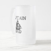 Captain Dad Frosted Glass Mok (Voorkant links)