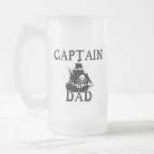 Captain Dad Frosted Glass Mok (Links)