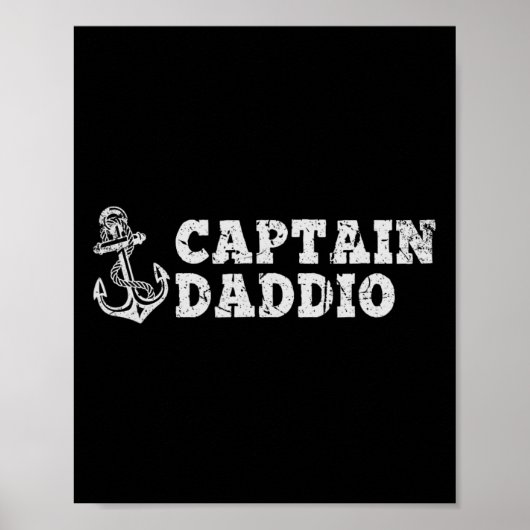 Captain Daddio Zeilboot  Boat Anchor Poster (Voorkant)