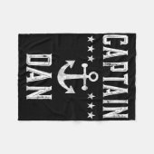 Captain Dan gepersonaliseerde voornaam Boatin Fleece Deken (Voorkant (Horizontaal))