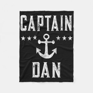 Captain Dan gepersonaliseerde voornaam Boatin Fleece Deken