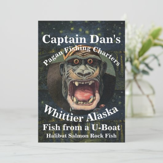 Captain Dan's Pagan Fishing Charters Whittier AK Kaart (Staand voorkant)