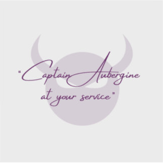 Captain Eggplant Vinyl Sticker